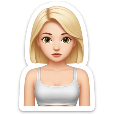 White girl wearing crop top sticker