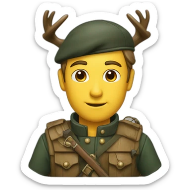 Chasseur cerf sticker
