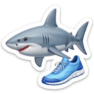 Tralalero Tralala, a shark with blue sneakers sticker