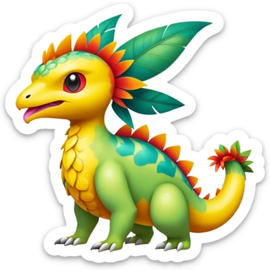 Exotic Tropical Pokémon-Fakémon-hybrid-creature (full body) sticker