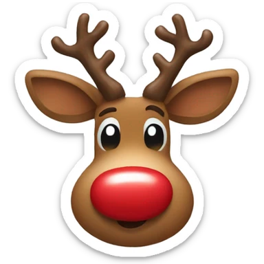 Red Nosed Reindeer sticker