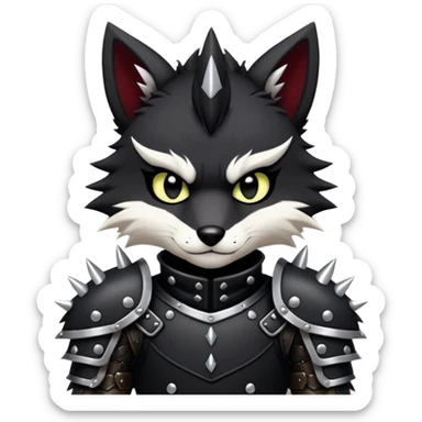 Cool gothic cute badass Fursuit-furry-fursona sticker
