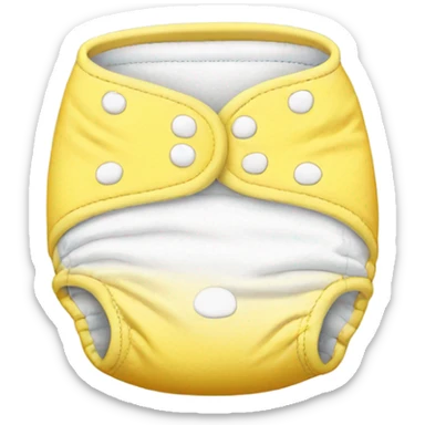Diaper yellow spot puffy sticker