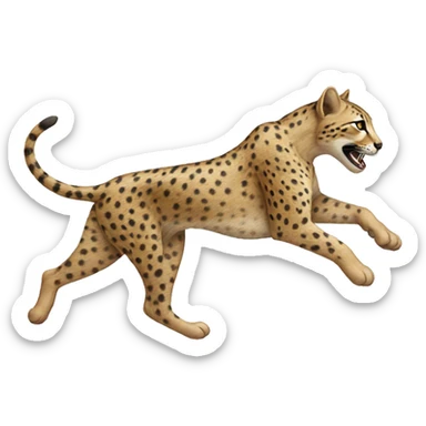 side view gepard running sticker