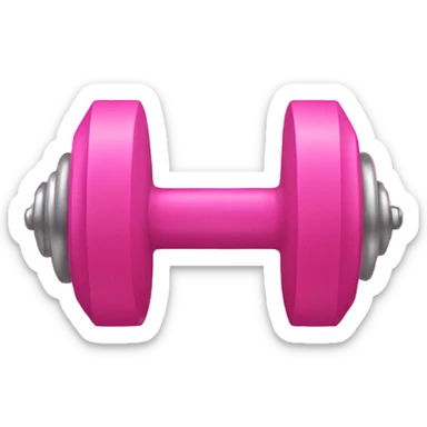 pink dumbell sticker