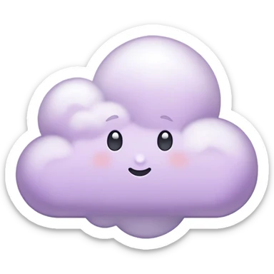 Pale purple cloud sticker