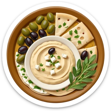 A mediterranean plate. sticker