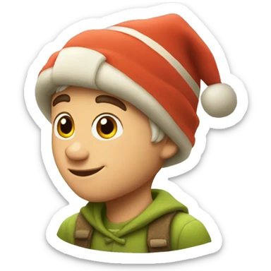 elfo entero con gorro pixar sticker