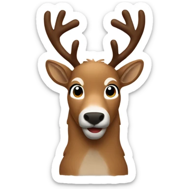 Josh Allen as a reindeer sticker