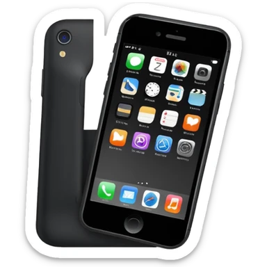 iphone  con fondo negro que diga "llamada entrante" sticker