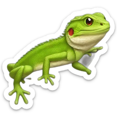lezard saying hehe sticker