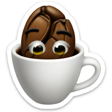 coffee bean sticker