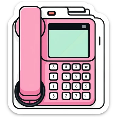 Pink caller id sticker