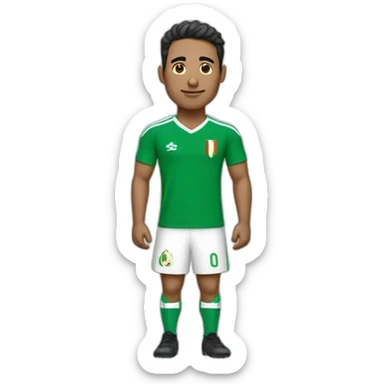 un homme qui porte le maillot de foot de l'Algérie sticker
