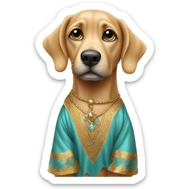 perro bailando arabe vestido obelisca sticker