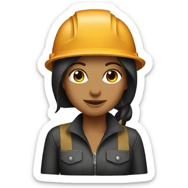 Brunette tan girl with welding helmet sticker