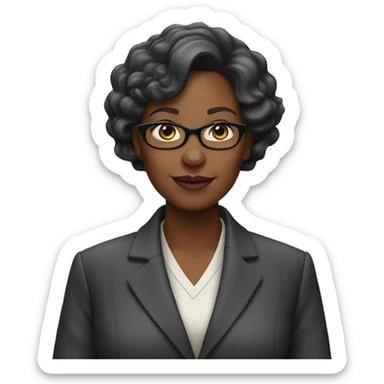 A  middle-aged  black  woman  dressed  in  a  suit. sticker