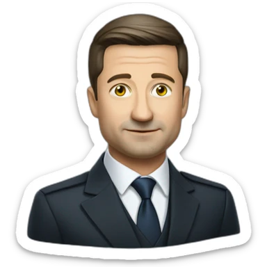 President Zelensky of Ukraine  sticker