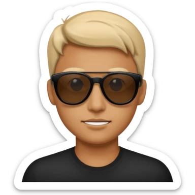 but black sunglasses sticker