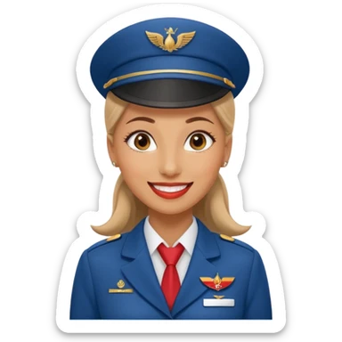 Stewardess Emirates  sticker