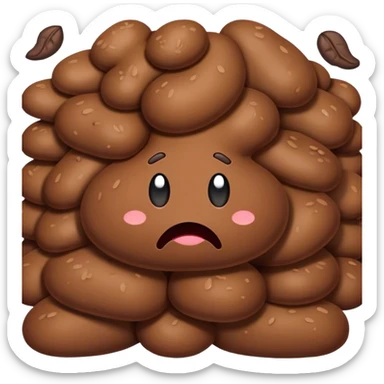 Unhappy poop sticker