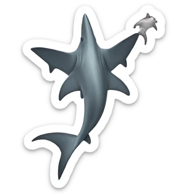 hammerhead shark with 2 heads sticker