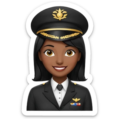 Lady hotel butler with green uniform black hair and just a lite bit brown skin and Arabic face with our hat please remove the green hat a little bit dark skin and tigh hair  sticker