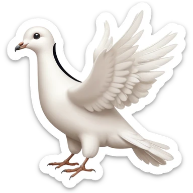 a dove with a letter in paws sticker