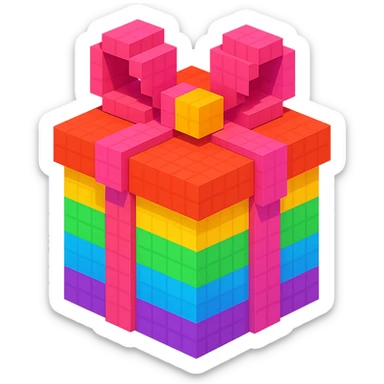 Rainbow gift sticker