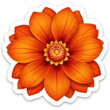 An autumn flower with orange-red leaves curling gently.
















































 sticker
