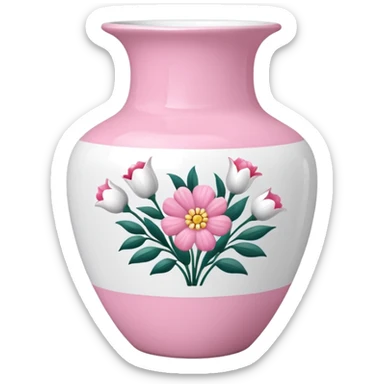 pink and white porcelain with flowers  sticker