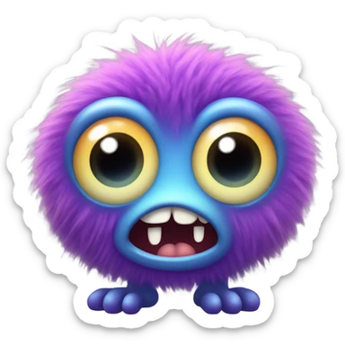 kind funny baby monster sticker