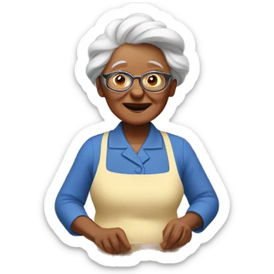 Grandma baking cookies  sticker