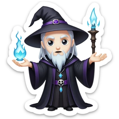 goth wizard banishing monitoring spirits  sticker