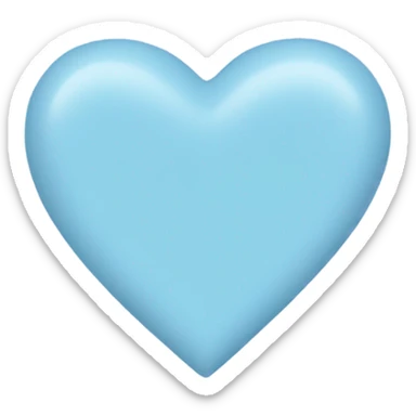Pastel blue heart sticker