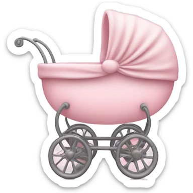 Light pink baby pram sticker