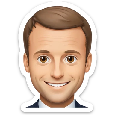 Emmanuel Macron, President of France sticker