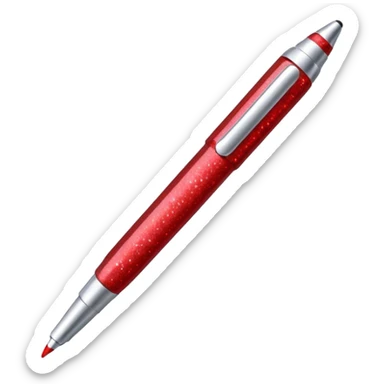 red glitter office supplies sticker