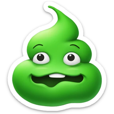 Green poop sticker