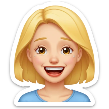 girl laughing so hard she’s crying  sticker