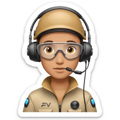 A fpv drone racer sticker