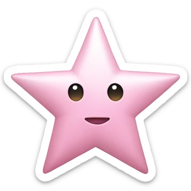 pale pink star sparkle sticker