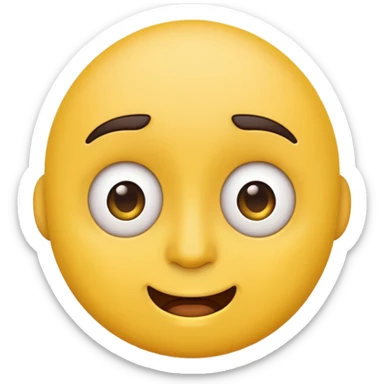 Sarcastic emoji, based on ios-like emoju rouded face style sticker