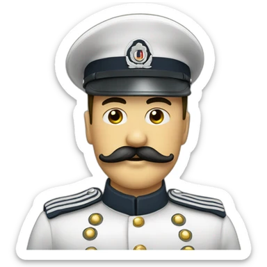 Personne avec une minuscule moustache carré habiller en tenus militaire sticker
