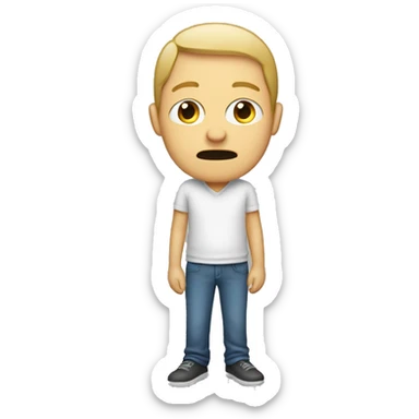 person addicted in compute sticker