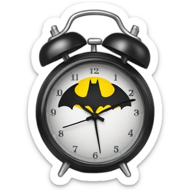 Batman alarm clock sticker