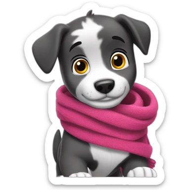 paw patrol with scarf sticker