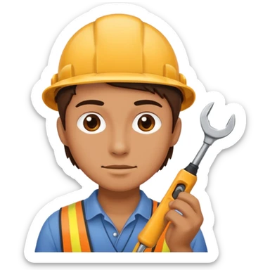 person Repairing a tool sticker