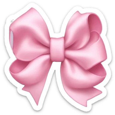 Baby pink bow sticker