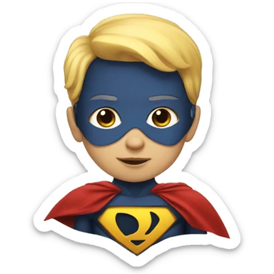 Superhero child sticker